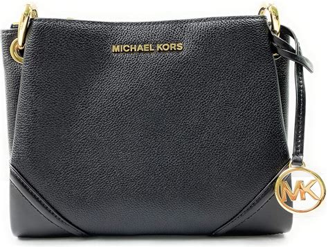 michael kors nylon black crossbody bag|Michael Kors triple compartment bag.